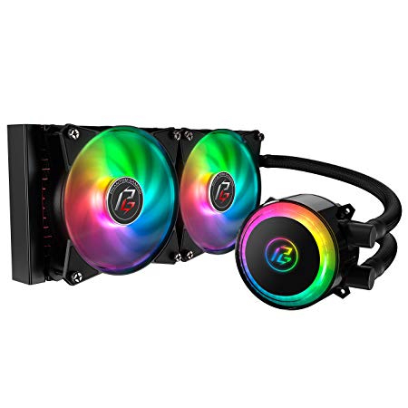 Cooler Master MasterLiquid ML240R Phantom Gaming Addressable RGB Close-Loop AIO CPU Liquid Cooler, 240 Radiator, Dual Chamber Pump & MF120R Fans, Independently-Controlled LEDs for AMD Ryzen/Intel 1151