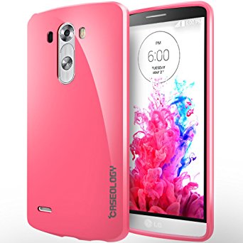 LG G3 Case, Caseology® [Daybreak Series] Slim Fit Shock Absorbent Cover [Hot Pink] [Slip Resistant] for G3 - Hot Pink