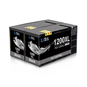 LxTek Replacement For PGI-1200XL PGI-1200 XL 1200XL 1200 XL Compatible Ink Cartridge (2 Black) 9183B001 High Yield Compatible With MAXIFY MB2320, MAXIFY MB2720, MAXIFY MB2030 MB2050