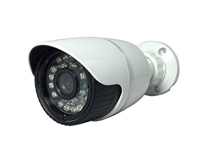 Aposonic A-CM1000F1 1000 TV-Line 3.6 mm 24 IR LEDs Weatherproof Surveillance Bullet Camera (White)