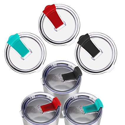 Ultimate Splash-Proof Tumbler Lids 3PK / Air-Tight Seal Coffee Mug Cover / Spill-Resistant Cup Cover for Yeti Rambler 20oz Tumbler