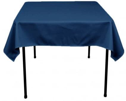 ADD&SHIP Square Polyester Tablecloth 36 x 36 inches (Navy Blue)