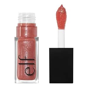 e.l.f. Glow Reviver Lip Oil, Nourishing and Hydrating with High-Shine Glimmer Finish & Sheer Wash Of Color, Minty Scent, Non-Sticky, Vegan & Cruelty-free, Princess Cut