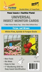 Double-Sided Universal Insect Monitor Cards for White Flies, Aphids, Fungus Gnats, Thrips & Leaf Miners (10-Pack)
