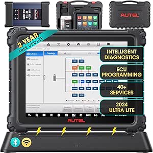 Autel Scanner MaxiCOM Ultra Lite, 2023 Upgrade of Maxisys Ultra/MS919 with 2-Year Update, Advanced Scan Tool with Topology Map ECU Programming & Coding, Active Test 40  Service T