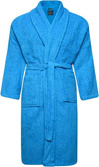 Adore Home Mens and Ladies 100% Cotton Terry Toweling Shawl Collar Red Bathrobe Dressing Gown Bath Robe