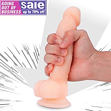 8 Inch Dildo Realistic Lyps Body Safe Silicone Dildo Strong Suction Cup Extremely Soft Adult Toy - 100% Waterproof Life Size Adult Sex Toy Discreet Packaging, Fresh