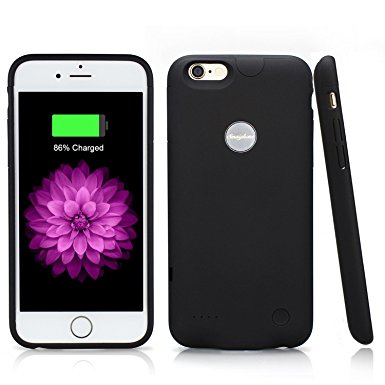 IPhone 6s Battery Case, IPhone 6 Battery Case Charger, Smaiphone Ultra Slim External Protective Battery Juice Power Bank Charger 2500mAh for Standard Apple iPhone 6/6S 4.7 Inch (Black)