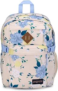 JanSport Main Campus Backpack - Class, Work, Travel, or Laptop Bag with Water Bottle Pocket - Fab Floral Coconut