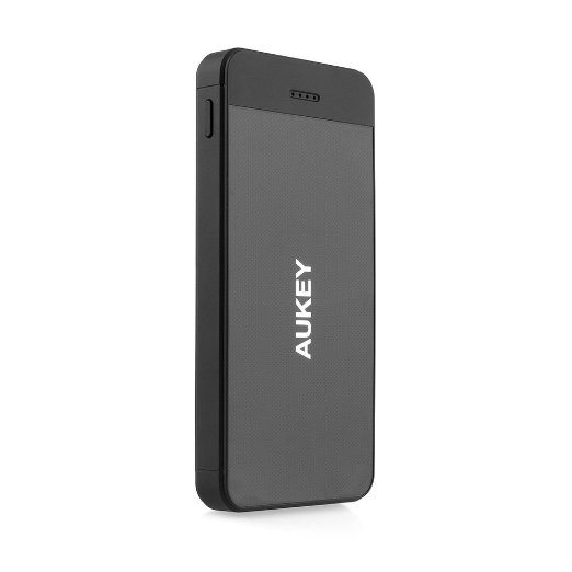 Aukey 12000mAh Portable Charger Power Bank External Battery Pack - Retail Packaging - Black