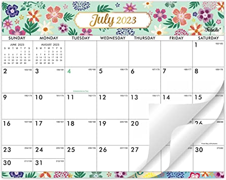 Calendar 2023-2024 - Magnetic Calendar 2023-2024, July 2023 - December 2024, Magnetic Calendar for Fridge, 8" × 10", Tear-off Pad, Blocks with Julian Dates, Perfect Calendar for Organizing