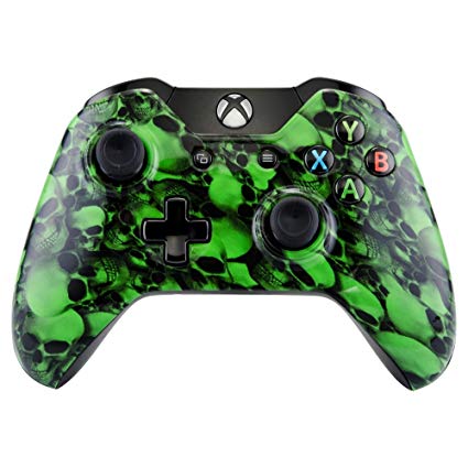 eXtremeRate Hydro Dipped Front Housing Shell Faceplate Cover Replacement Parts for Standard Xbox One Controller (Fits Both with 3.5mm Jack and without 3.5 mm Jack)
