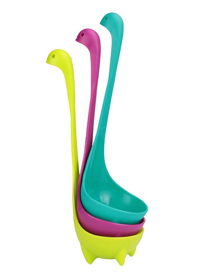 VinMax Set of 3 Nessie Ladles (Multicolor)