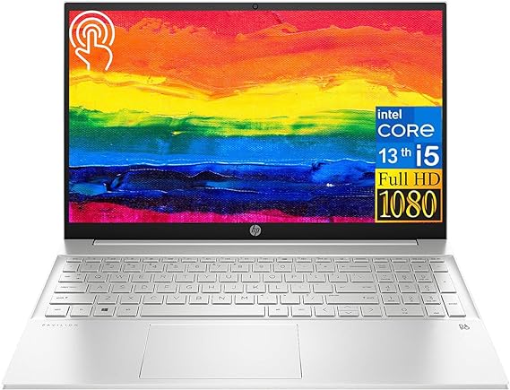 HP 2023 Newest Pavilion Laptop, 15.6" FHD IPS Touchscreen, 13th Gen Intel Core i5-1335U (10 core), 64GB RAM, 1TB SSD, Intel Iris Xe Graphic, Backlit Keyboard, WiFi6, HD Webcam, HDMI, Windows 11 Home