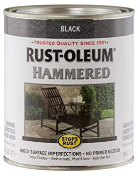 Rust-Oleum 7215502 Hammered Metal Finish, Black, 1-Quart