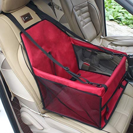 Pet Car Booster Seat Breathable Waterproof Pet Dog Car Supplies Travel Pet Car Carrier Bag Seat Protector Cover with Safety Leash for Small Dogs Cats Puppy