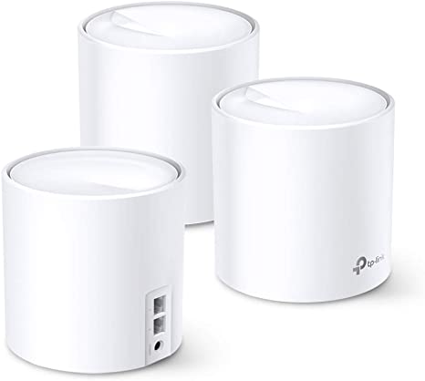 TP-Link Deco X60(3-pack) AX3000 Whole Home Mesh Wi-Fi System, Next-Gen WiFi 6, Replace Routers and WiFi Extenders, HomeCare Build-in Antivirus, Parental Control, Works with Alexa (7,000 sq ft)