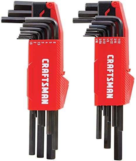 CRAFTSMAN Hex Key Set, Metric/SAE Set, 20-Piece (CMHT26020)