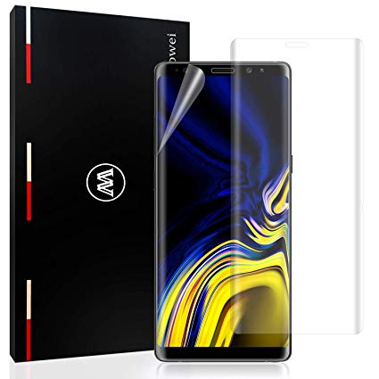2-Pack Galaxy Note9 Screen Protector, Mowei Invisible  [Error-Proof Install] TPU Ultra-Thin Self-Healing [Guide Line Easy Aligning] HD Full Coverage Screen Film Cover for Galaxy Note 9
