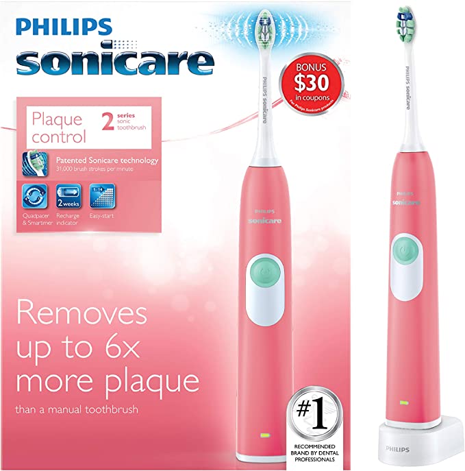 Philips Sonicare Series 2 Rechargeable Toothbrush, Coral