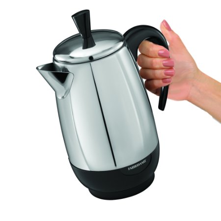 Farberware FCP280 8-Cup Percolator, Stainless Steel, Logo Design May Vary