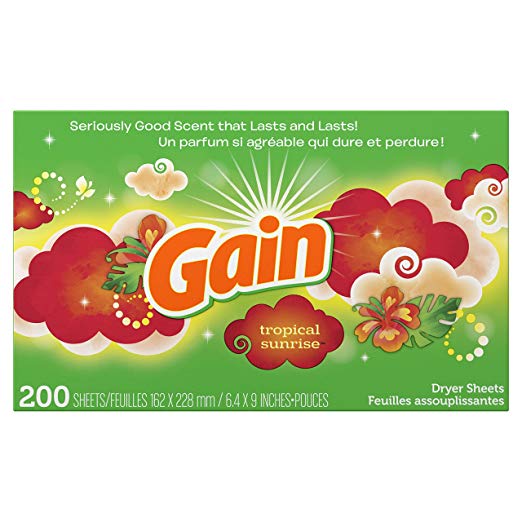 Gain Dryer Sheets, Tropical Sunrise, 200 Count