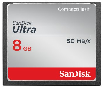 SanDisk Ultra 8GB Compact Flash Memory Card Speed Up To 50MB/s, Frustration-Free Packaging- SDCFHS-008G-AFFP (Label May Change)