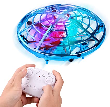 Mini Drone for Kids and Adults, LANIAKEA Easy Flying Toys Hand Operated Mini Drone with 360°Rotating, Hand Controlled Toy Gifts for Boys and Girls Indoor Outdoor Activities (Blue)