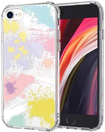 MOSNOVO iPhone SE 2020 Case, iPhone 8 Case, iPhone 7 Clear Case, Splash of Paint Pattern Printed Clear Design Transparent Back Case with TPU Bumper Case Cover for iPhone 7 / iPhone 8 / iPhone SE 2020