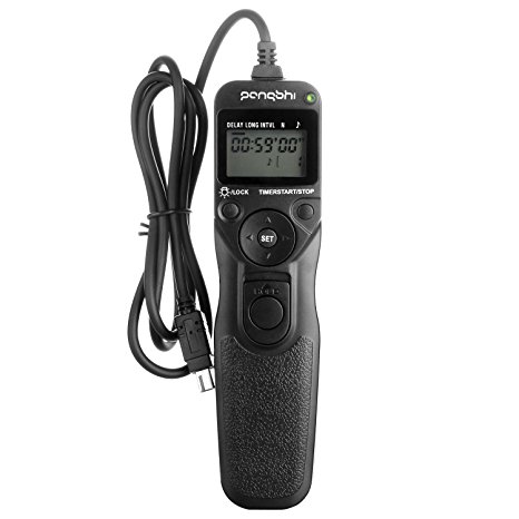 pangshi DC2 LCD Wired Timer Shutter Release Remote Control for Nikon D90 D600 D610 D3100 D3200 D3300 D5000 D5100 D5200 D5300 D7000 Digital SLR Cameras