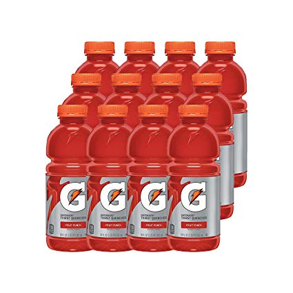 Gatorade Thirst Quencher, Fruit Punch, 20 Ounce Bottles (Pack of 12)