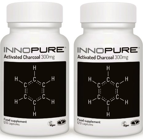 Activated Charcoal Duo Saver Pack | High Grade & Coconut Derived | 300mg x 240 Capsules | Innopure®