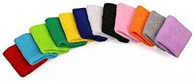 RilexAwhile Bluesky Sports Cotton Wrist Sweatbands (12 Pairs)