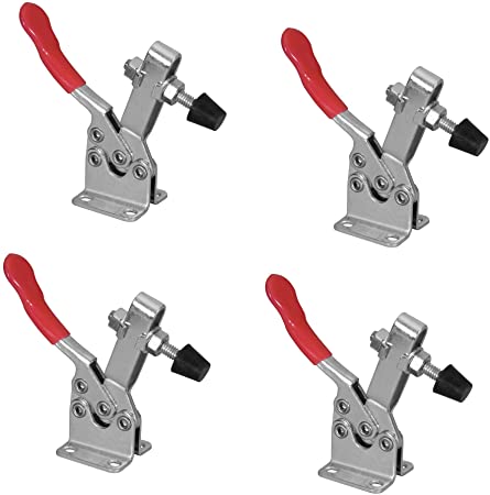 POWERTEC 20327 Horizontal Quick-Release Toggle Clamp, 300lbs Capacity, 201B, 4PK