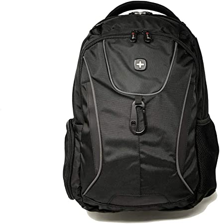 Swiss Gear All in one 17" Laptop Backpack with Shoe Compartment and Anti Theft Hidden RFID Pocket (Black)