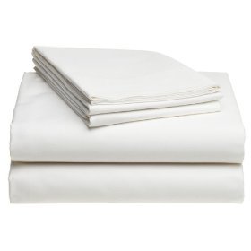Crescent Dorm Room Sheet Set - Twin Extra-long 200 TC (White)