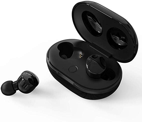 YIER Wireless Earbuds 5.0 Bluetooth Headphones TWS Mini Earphone IPX6 Waterproof in-Ear Built-in Mic Headset Noise Concelling with Wireless Charging Case