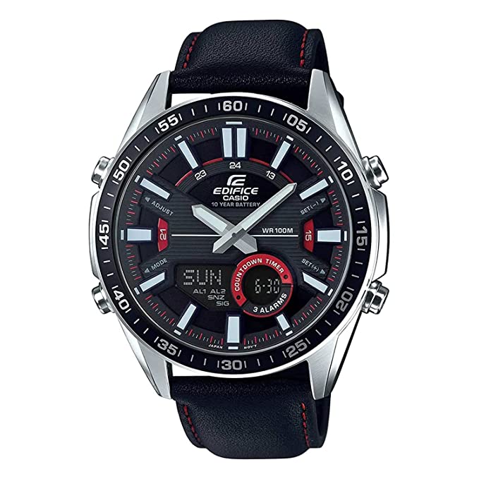 Casio Edifice Analog-Digital Black Dial Men's Watch-EFV-C100L-1AVDF (EX441)