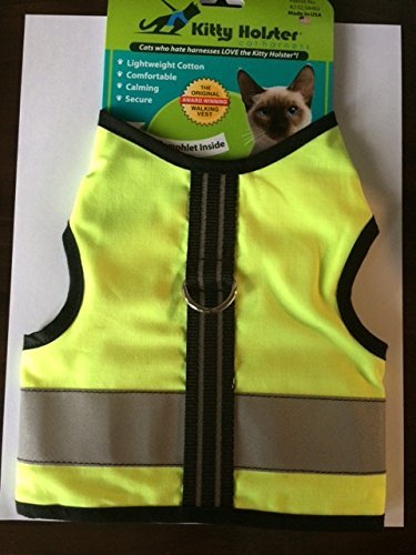 Kitty Holster Reflective Safety Harness Extra Small Neon Yellow