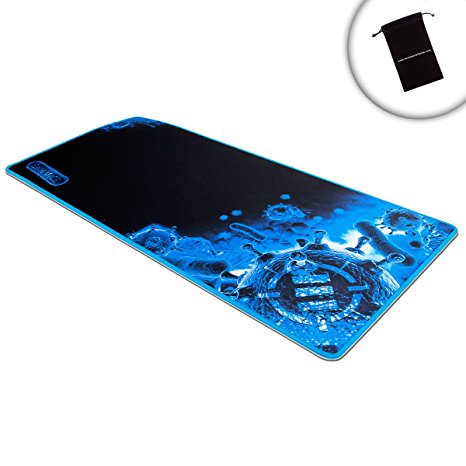 ENHANCE GX-MP2 XL Extended Gaming Mouse Pad Mat (31.5" x 13.75") | Low-Friction Tracking Surface | Non-Slip Backing - Works with CM Storm LED , Razer BlackWidow Chroma / DeathStalker , AULA LED , Logitech G13 Programmable and more Gaming Keyboards!