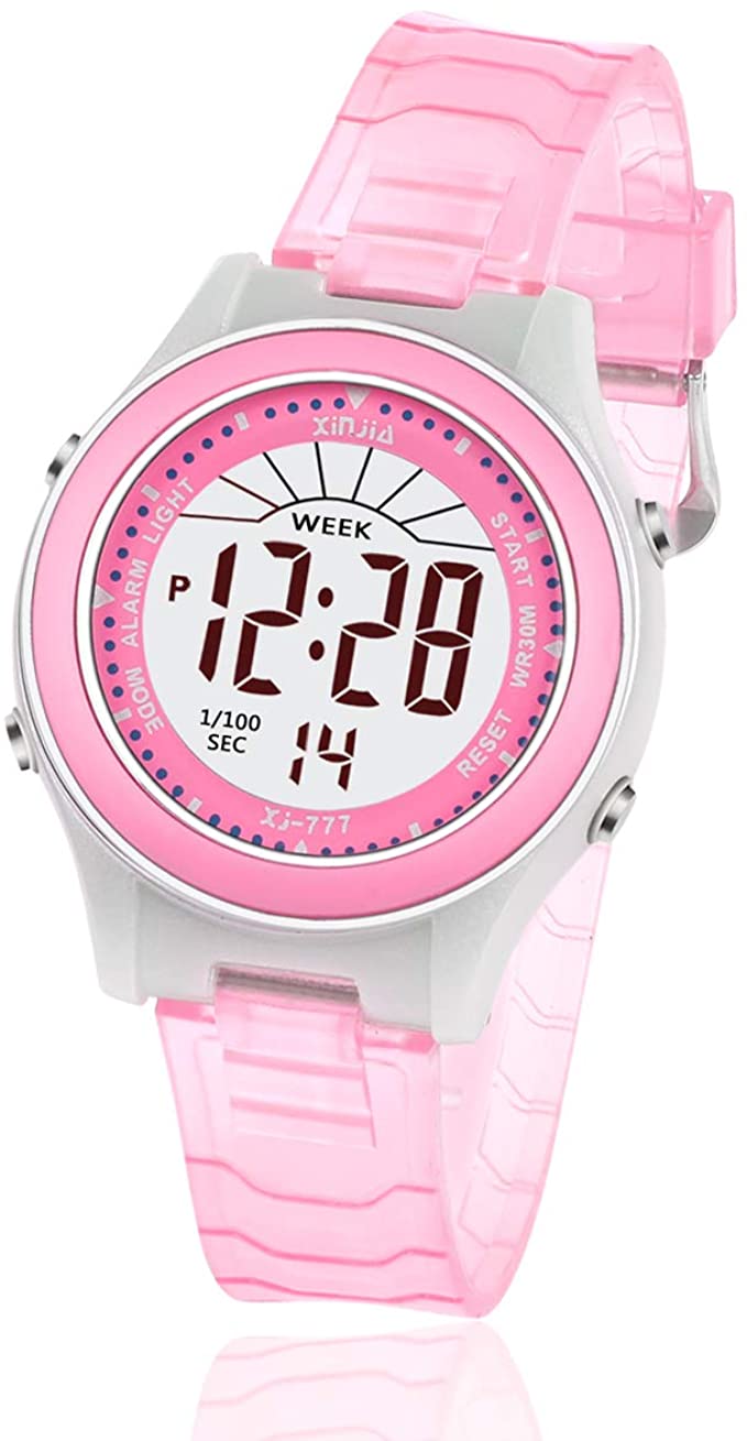 Kids Digital Watches for Girls Boys,Child Cute Waterproof Wristwatch Outdoor Multifunctional Watches with Soft Strap Suitable for Ages 4-13