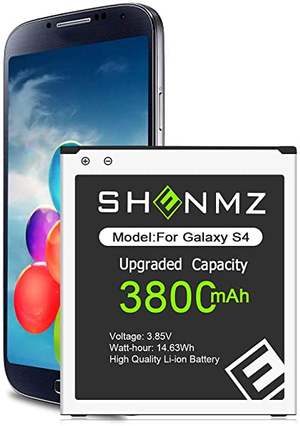 Galaxy S4 Battery,[Upgraded] 3800mAh Li-Polymer EB-B600BE Replacement Battery for Samsung Galaxy S4 EB-B600BE,AT&T I337,Verizon I545,Sprint L720,T-Mobile M919,R970,I9500,I9505,LTE I9506 [12 Months Service]