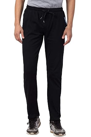 Corsair-Blue Men's Super Cotton Regular Fit Plain Track Pants with Pockets (Black, Grey, Navy) (M, L, XL, 2XL, 3XL, 4XL, 5XL)