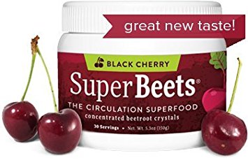 Super Beets Nitric Oxide Booster Non-GMO - Black Cherry Flavor 5.3oz (30 servings)