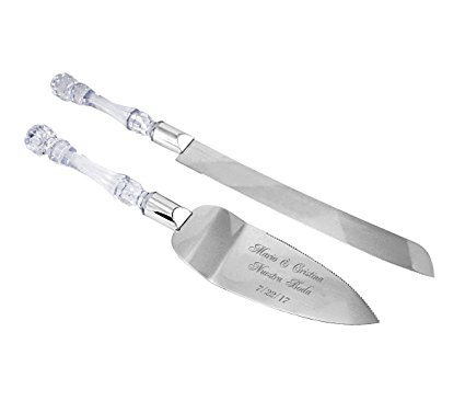 Gifts Infinity Personalized Wedding Nuestra Boda Cake Knife and Server Set Free Engraving