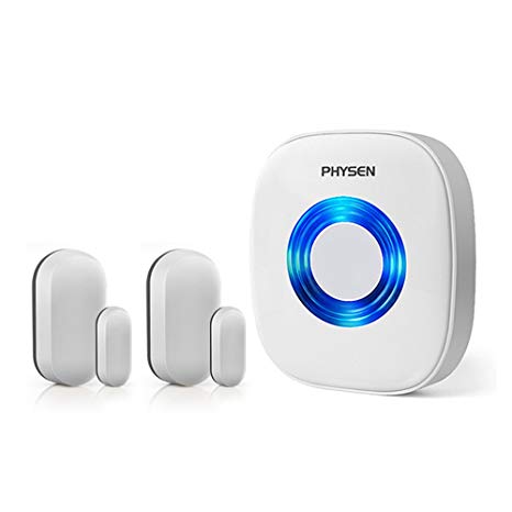 Physen Wireless Door Chime, Door Open Entry Alarm Chime Operating in Range 600 feet,52 Chimes,1 Magnetic Door Chime Sensor & 1 Plug-in Receivers for Home Security