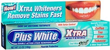 Plus White Xtra Whitening Toothpaste Gel Cool Mint 3.50 oz