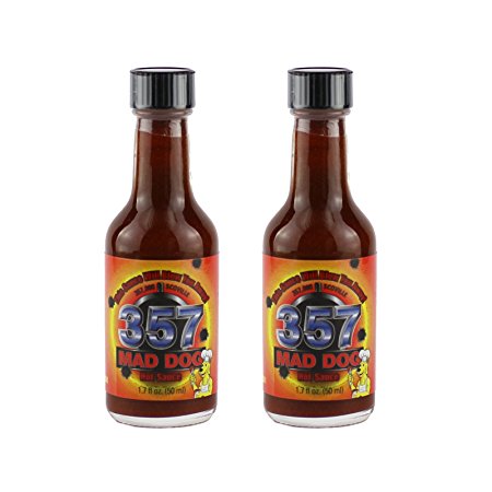 Mad Dog 357 Hot Sauce Mini Travel Pack - Contains Two 1.7oz Bottles
