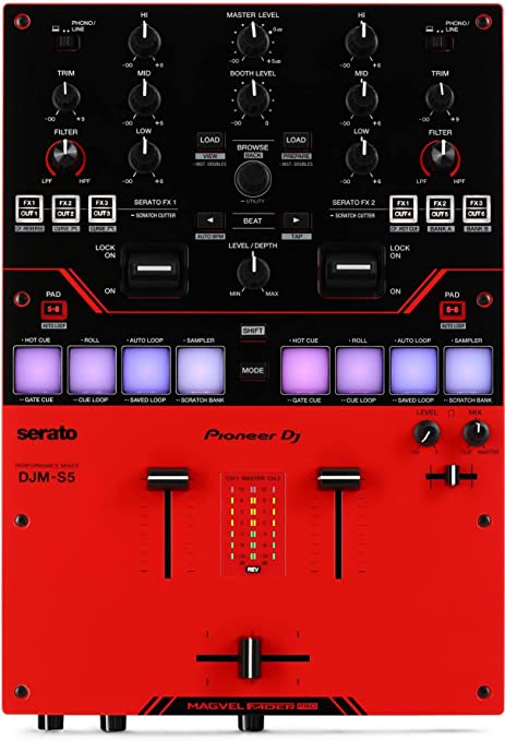 Pioneer DJ DJM-S5 2-channel Mixer for Serato DJ