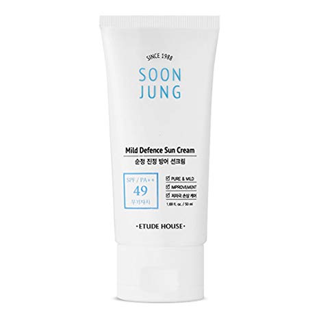 Etude House SoonJung Mild Defence Sun Cream SPF49 PA   (50ml-Regular Size)